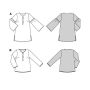 Naaipatroon blouse, Burda 5822, Nl/Dui/En/Fr