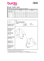 Naaipatroon blouse, Burda 5839, Nl/Dui/En/Fr