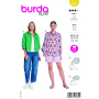 Naaipatroon blouse, Burda 5847, Nl/Dui/En/Fr