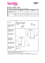 Naaipatroon blouse, Burda 5847, Nl/Dui/En/Fr