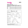 Naaipatroon blouse, Burda 5873, Nl/Dui/En/Fr