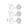 Naaipatroon blouse, Burda 5873, Nl/Dui/En/Fr