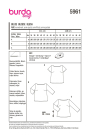 Naaipatroon Blouse, Burda 5961, Dui/En/Fr