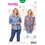 Blouse , Burda 6614, En/Ger/Fr