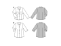 Blouse , Burda 6614, En/Ger/Fr