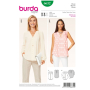 Blouse, Burda 6632, En/Ger/Fr
