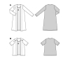 Naaipatroon blouse en jurk, Burda 5818, Nl/Dui/En/Fr