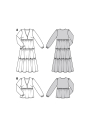 Pattern blouse en jurk, Burda 6023