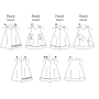 Patron Butterick 3772 robe enfant, taille 110- 122, en français