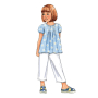 Patron Butterick 4176 combinaison fille, taille 92-104, en français