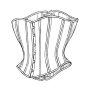 Naaipatroon Butterick 4254 historisch korset, maat 38-42, Dui/En/Fr