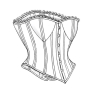 Naaipatroon Butterick 4254 historisch korset, maat 38-42, Dui/En/Fr