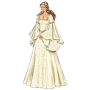 Patron Butterick 4571 robe historique, taille 32 - 38, en français