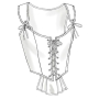 Naaipatroon Butterick 4669 historisch korset, maat 32-38, Dui/En/Fr