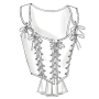 Naaipatroon Butterick 4669 historisch korset, maat 32-38, Dui/En/Fr