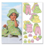 Naaipatroon Butterick 5624 baby outfit, maat 0-9M, Dui/En