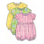Naaipatroon Butterick 5624 baby outfit, maat 0-9M, Dui/En