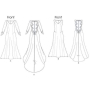 Patron Butterick 5779 robe de mariée, taille 30 - 38, en français