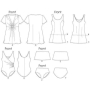 Naaipatroon Butterick 5795 badmode, maat 44-50, Dui/En/Fr