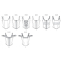 Naaipatroon Butterick 5935 historisch korset, maat 30-38, Dui/En/Fr