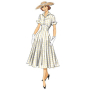 Patron Butterick 6018 robe, taille 40 - 48, en français