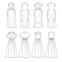Patron Butterick 6051 robe, taille 42-50, en français
