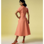 Patron Butterick 6055 robe rétro, taille 32-40, en français