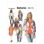 Naaipatroon Butterick 6176 kimono, maat 42-50, Dui/En