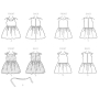 Patron Butterick 6201 combinaison robe, taille 122-134, en français