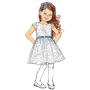 Patron Butterick 6201 combinaison robe, taille 122-134, en français