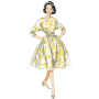 Patron Butterick 6242 robe, taille 32-40, en français