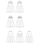 Schnittmuster Butterick 6249 Rock, Gr. 32-40