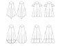 Patron Butterick 6350 robe, taille 44-48, en français