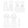 Patron Butterick 6446 robe, taille 32-40, en français