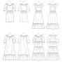 Patron Butterick 6451 robe, taille 32-40, en français