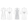 Patron Butterick 6485 robe, taille 40-48, en français