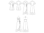 Pattern Butterick 6554 women summer dress, Dui/En/Fr