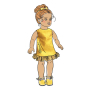 Patron Butterick 6645 robe de poupée, en français