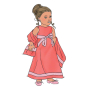 Patron Butterick 6645 robe de poupée, en français