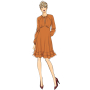 Patron Butterick 6705 robe, taille 40-48, en français