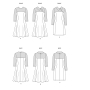 Patron Butterick 6707 robe, taille 44-50, en français