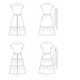 Patron Butterick 6722 robe, taille 40-48, en français