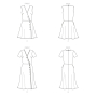 Patron Butterick 6727 robe, taille 40-48, en français