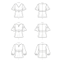 Patron Butterick 6732 blouse, taille  40-48, en français