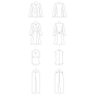 Naaipatroon Butterick 6740 Business Set, Gr. 44-50, Dui/En/Fr