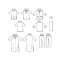 Naaipatroon Butterick 6748 Caftan met accessoires, maat 34 - 44, Dui/En/Fr