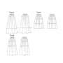 Patron Butterick 6749 jupe, taille 32-40, en français