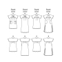Naaipatroon Butterick 6755 jurk, maat 44-50, Dui/En/Fr