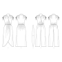 Patron Butterick 6756 robe, taille 40-48, en français
