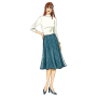 Patron Butterick 6866 jupe femme, taille 32-40, en français